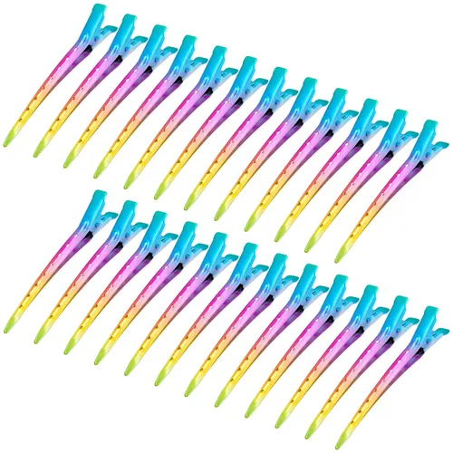 Vista 34 de 24 Paquetes de Pinzas Pico de Pato, Bantoye 2.75 Pulgadas Pinzas de Cocodrilo Rizadoras de Metal Antioxidante con Agujeros para Peinado del Cabello