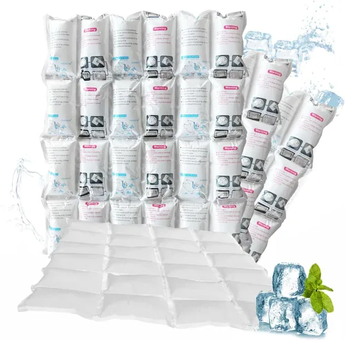 Vista 9 de Paquetes de hielo seco para envío de alimentos congelados, sin efecto de humo, paquetes de hielo para enfriador/caja de almuerzo, paquete frío