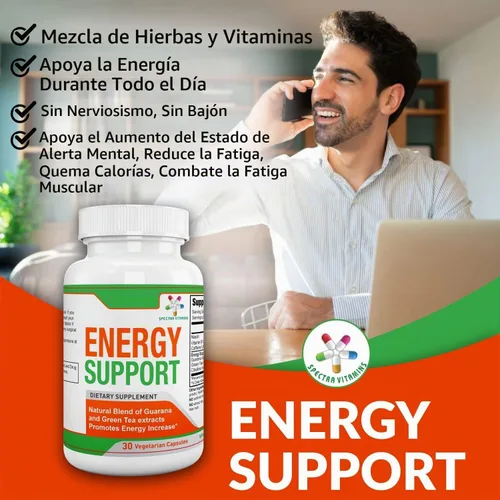 Vista 2 de Apoyo Energético Natural 30 Cápsulas