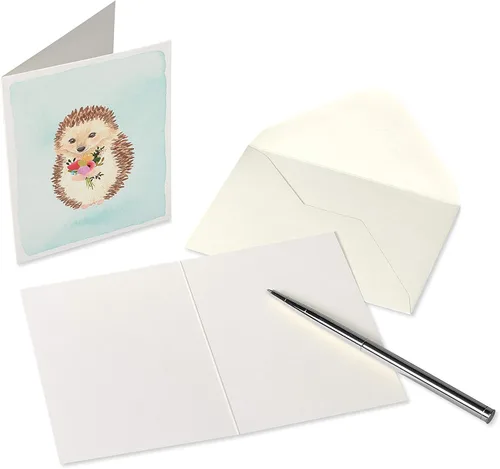 Vista 3 de Papyrus Tarjetas en blanco con sobres, erizo con flor (14 unidades)