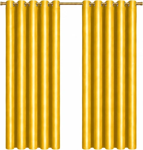 Vista 18 de KEMCO Cortinas opacas para oscurecer la habitación, con aislamiento térmico y ojales, para sala de estar, bunglow