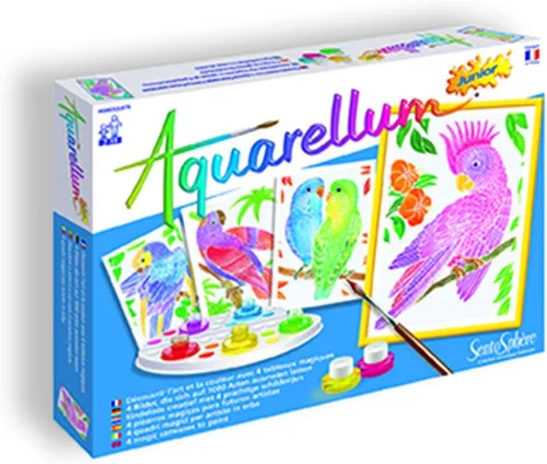 Vista 3 de Sentosphère 3900654 "Aquarellum Junior Loros Juego de Pintura