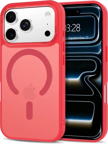 Vista 179 de Anuck - Funda magnética para iPhone 11 compatible con MagSafe, carcasa trasera mate translúcida dura, borde de TPU, delgada, resistente a impactos