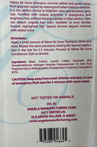 Vista 7 de Champú Yellow Be Gone de 4 onzas / 4.0 fl oz (paquete de 1) neutralizador aclarante de cobrizo para cabello decolorado, rubio, gris y resaltado