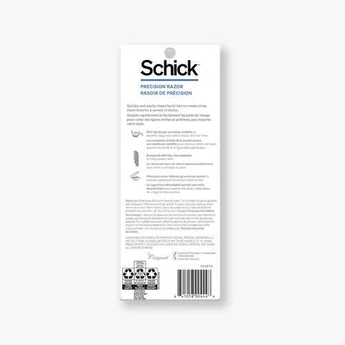 Vista 8 de Schick Maquinilla de afeitar de precisión para hombres, maquinilla de afeitar para bordes, afeitadoras desechables, 3 unidades (paquete de 1)