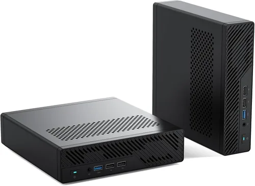 Vista 13 de MINISFORUM MS-A1 Mini Estación de Trabajo Barebone Mini PC, Salida Triple 4K HDMI DP USB-C, 4X Ranura SSD PCIe, 2X Puerto Ethernet 2.5G, 4X USB
