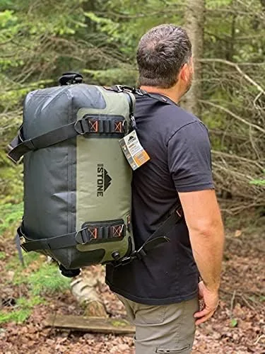 Vista 6 de Bolsa seca para equipaje totalmente impermeable, hermética, sumergible, resistente, resistente, con cremallera, para llevar como bolsa de lona