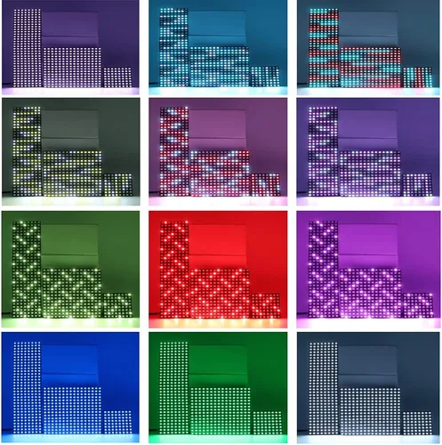 Vista 3 de WS2812B RGB LED Digital Flexible Panel de luz direccionable individualmente WS2812 8x8 Módulo Matriz Pantalla DC5V (8X8 64 Pixeles)