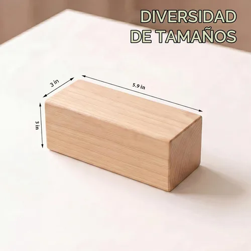 Vista 2 de Bloques de tallado de tilo, 2 unidades de madera tallada de 6 x 3 x 3