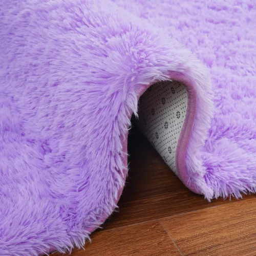 Vista 220 de Softlife Alfombra naranja para dormitorio, alfombra de felpa esponjosa para sala de estar para niñas, alfombra lanuda para niños, alfombra suave