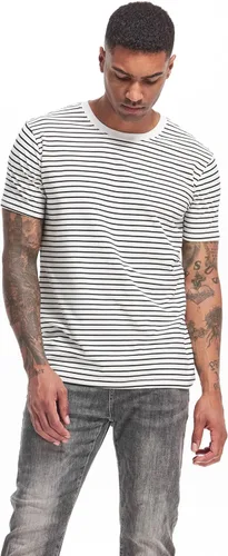Vista 2 de VEIISAR Camiseta de algodón elástico suave con cuello redondo para hombre