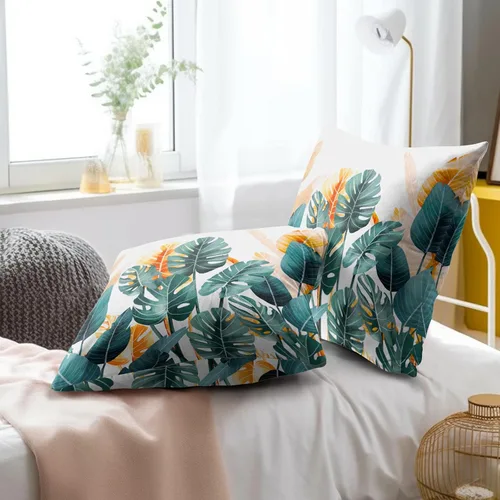 Vista 195 de Giwawa Juego de 2 fundas de almohada decorativas con diseño floral de girasol de 16 x 16 pulgadas, fundas de cojín decorativas para el hogar, sofá