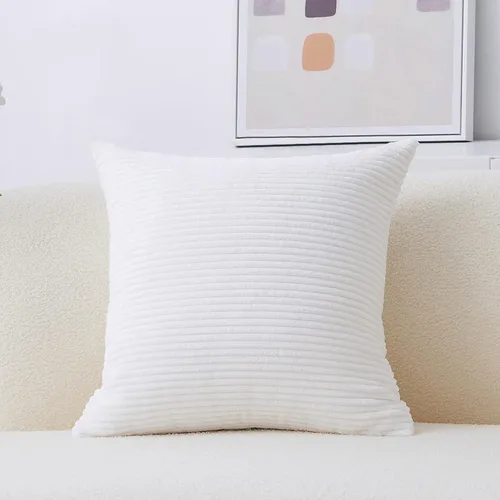 Vista 71 de Home Brilliant Funda de almohada de primavera de 18x18 pulgadas, funda de almohada de terciopelo a rayas para silla y sofá, funda de almohada