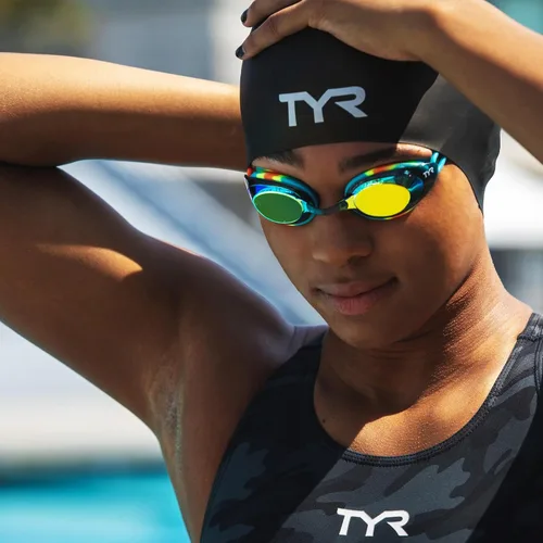 Vista 5 de TYR Adult Blackhawk Racing Goggles - Streamlined Performance Swim Goggles Low Profile Drag Reduction Wide Peripheral Polycarbonate Lenses