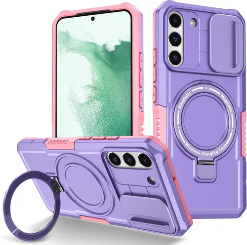 Vista 32 de Funda magnética para Samsung Galaxy Note 20 Ultra, soporte para teléfono, funda protectora mate a prueba de golpes, funda protectora para teléfono