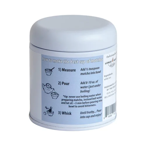 Vista 3 de Polvo de té blanco matcha, puro 1 oz, el primer sorbo de té, The Spice Hut