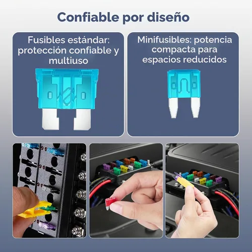 Vista 5 de Kit surtido de fusibles para automóvil de 120 piezas, fusibles