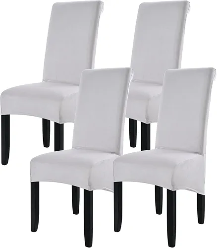 Vista 28 de ele ELEOPTION Fundas grandes de terciopelo y elastano para silla, fundas protectoras suaves y elásticas para silla, extraíbles y lavables para Negro