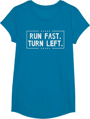Vista 76 de Run Fast Turn Left - Camiseta para correr de pista y campo