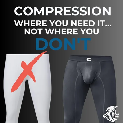 Vista 4 de Real Men D Pouch - Pantalones de compresión para hombre, leggings para hombre, pantalones de yoga, medias, capa base para hombres clima frío