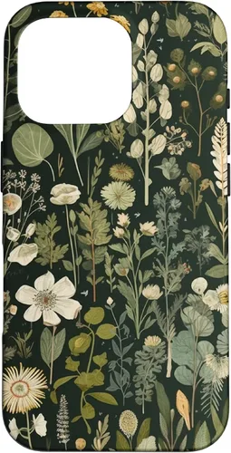 Vista 20 de Olive Green Boho Botanical Wildflowers Funda para iPhone 17