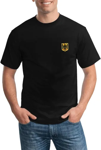 Vista 2 de Camiseta de manga corta con cuello redondo y águila alemana