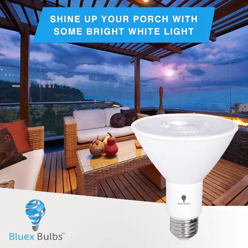 Vista 5 de Paquete de 2 bombillas LED PAR30 de inundación del anochecer al amanecer para exteriores con sensor de fotocélula, 12W equivalente a 100 vatios