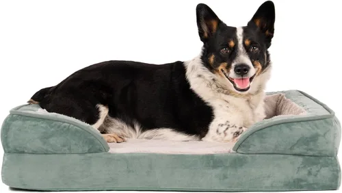 Vista 22 de Furhaven Cama de Gel Refrescante para Perros Medianos/Pequeños con Refuerzos Extraíbles y Funda Lavable, Para Perros de Hasta 35 lbs - Sofá