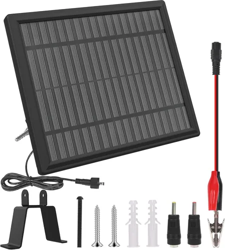 Vista 8 de Panel solar 6V para alimentador de ciervos, cargador de batería solar 4.5W