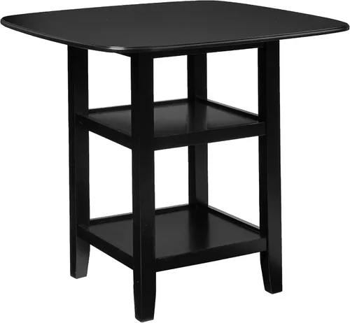 Vista 2 de Homelegance Norman - Juego de comedor de 5 piezas con dos estantes de exhibición, color negro