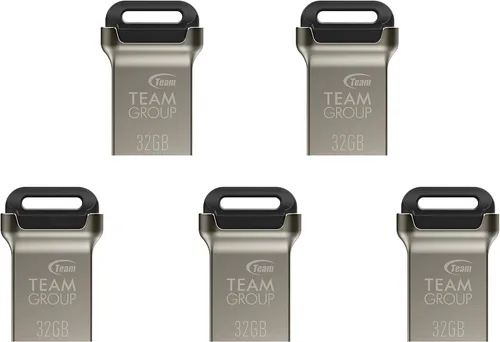 Vista 13 de TEAMGROUP C162 32GB USB 3.2 Gen 1 USB 3.1/3.0 Mini Fits Metal Lectura 100MB/s Flash Thumb Drive Almacenamiento de Datos Externo Memory Stick