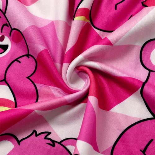 Vista 5 de Care Bears - Vestido de tirantes para niña, vestido de tirantes para niña, vestido acampanado a rayas rosadas, 3M-24 meses
