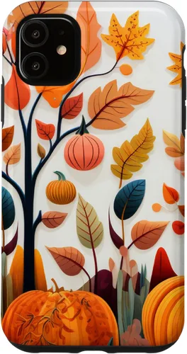 Vista 8 de Fall Leaves Autumn Pumpkin Theme Autumn Color Yellow Case for iPhone 17