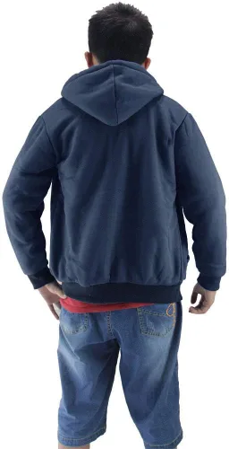 Vista 5 de Sudaderas con capucha para niños y jóvenes, con cremallera completa, forro polar, tallas 8-16