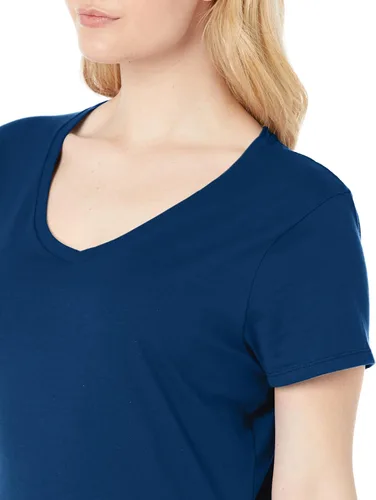 Vista 3 de Hanes Camiseta de manga corta con cuello en V para mujer (opción de 1 o 2 unidades)