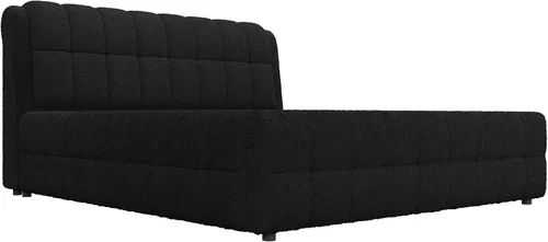 Vista 7 de Elegante base de cama tapizada tamaño California King con cabecero, listones de madera fuertes, base de colchón resistente, no necesita somier, sin