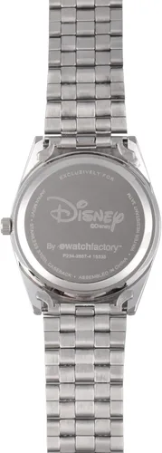 Vista 3 de Disney Reloj de cuarzo analógico redondo con purpurina para adultos Plateado
