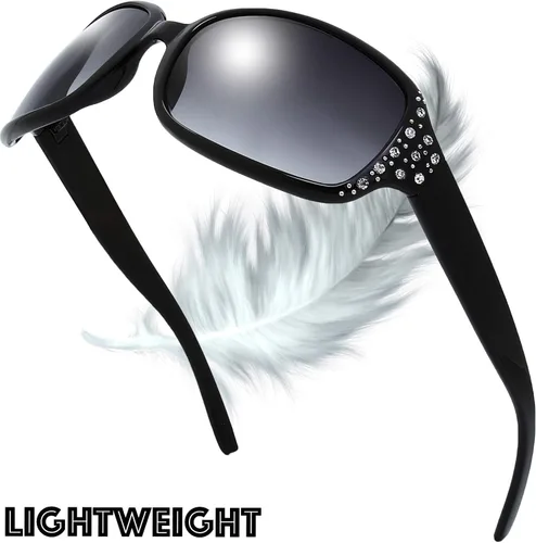 Vista 4 de Gafas de sol polarizadas de moda clásicas de las mujeres calientes de los diamantes de imitación