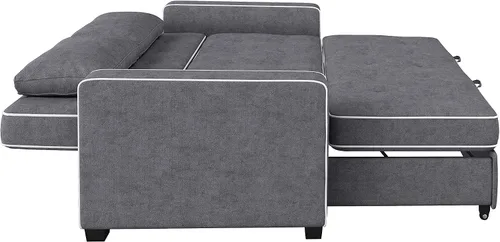 Vista 12 de Serta Ainsley Sofá Cama Convertible de 66.5", Tamaño Full, Dreamcoil Comfort, Tela Tejida Suave, Carbón