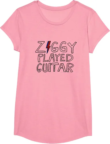 Vista 25 de David Bowie - Ziggy Played Guitar Sketch Lyric Camiseta Blanco