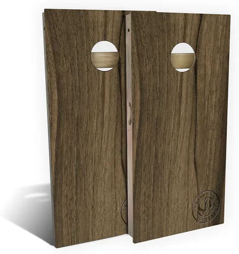 Vista 5 de Slick Woody's Professional-Grade Cornhole Boards - 4'x2' Solid Wood Regulation Woodgrain Bean Bag Toss Game with 8 Resin Filled Bags Madera de musgo