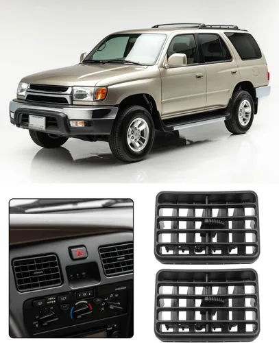 Vista 4 de 2 unidades de salpicaderos ventilación de aire negro 55063-35030 apto para Toyota 4runner 1996 Compatible con Toyota 4runner 1996 1997 1998 1999