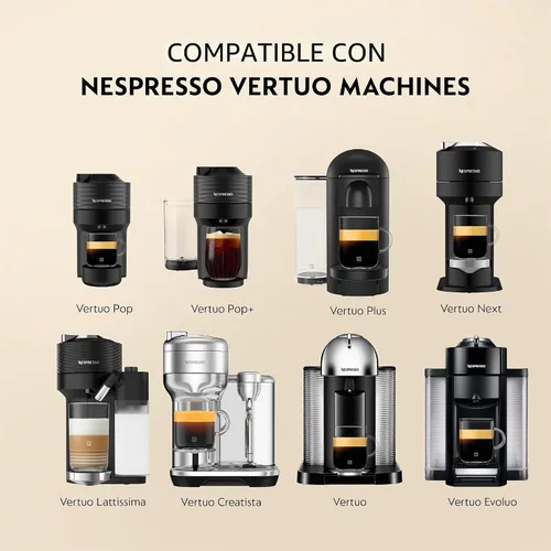 Vista 5 de Nespresso Cápsulas Vertuo, Double Espresso Chiaro, café espresso de tostado medio, 30 cápsulas de café, prepara 2.7 onzas.