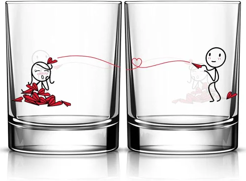 Vista 11 de BoldLoft My Heart is All Yours - Vasos para parejas, regalos para él, novio, marido, pareja, regalos para él y ella, aniversario, San Valentín