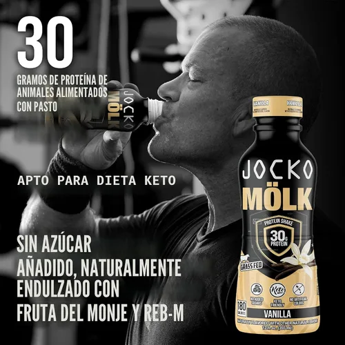 Vista 3 de Jocko Fuel Paquete de batido de proteínas - Vainilla y chocolate (24 unidades)