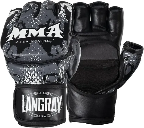 Vista 7 de Punch Bag Training Gloves, LangRay MMA Grappling Gloves for Sparring Martial Arts Boxing Training for Adults and Kids