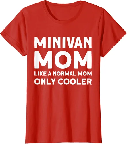 Vista 10 de Minivan Mom Like A Normal Mom Only Cooler Funny Family Car Camiseta, Negro