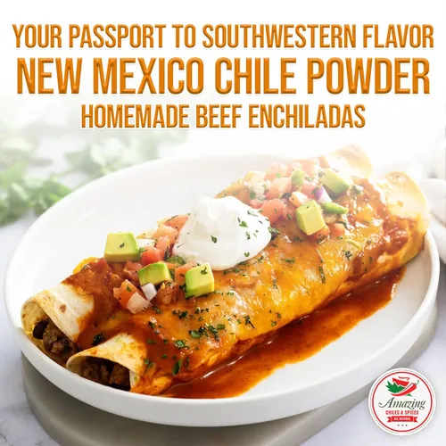 Vista 8 de Chili en polvo de Nuevo México (4 onzas), natural y de alta calidad. Ideal para guisos, sopas, masajes de carne, salsa, enchiladas y más. Calor
