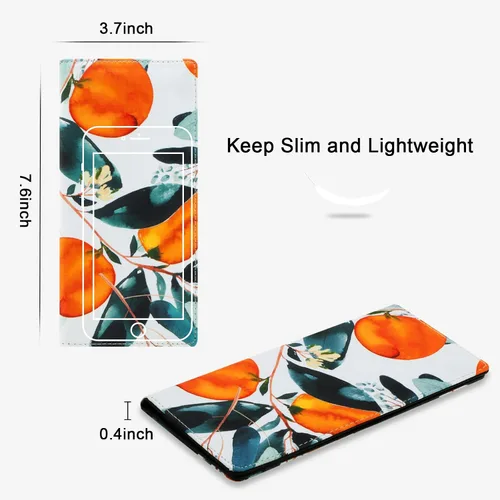 Vista 188 de HUA ANGEL Billetera ultra delgada para mujer, con bloqueo RFID, tarjetero de crédito, plegable, largo, hebilla magnética, billete para mujer, Owl