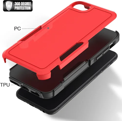 Vista 424 de Jeylly Funda para iPhone SE/Funda para iPhone 5S, Exterior de Plástico Duro que Absorbe Golpes + Interior de Silicona de Goma Defensor contra